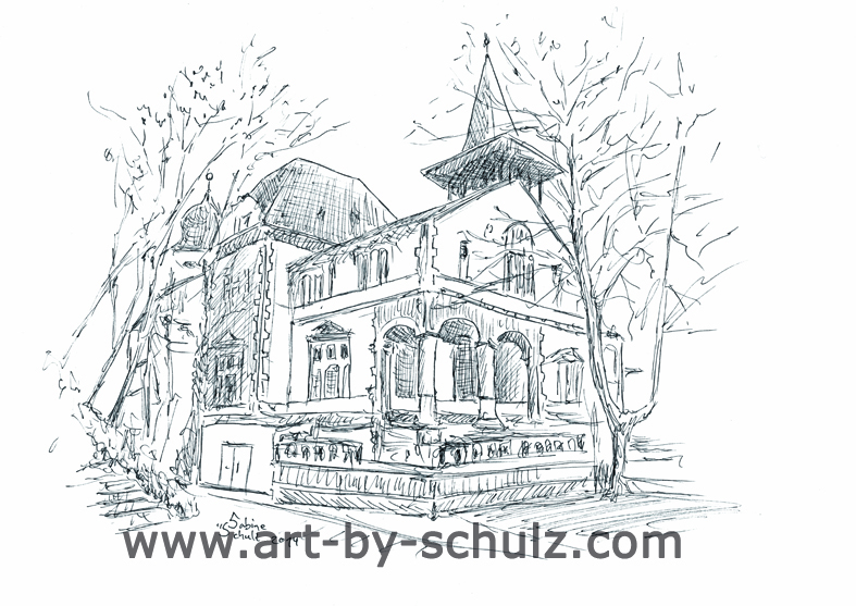 Peißnitzhaus, Halle (Saale), Sabine Schulz, Tusche, Tusche Verlag, Zeichnung