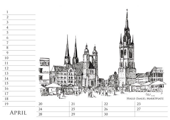 Sachsen-Anhalt Geburtstags Kalender, April