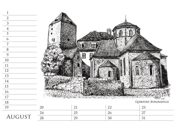 Sachsen-Anhalt Geburtstags Kalender, August